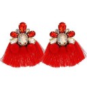 Boucles d'oreilles pendantes pour femmes avec frange G1411 33