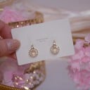Boucles d'oreilles pendantes pour femmes avec zircons G408 3