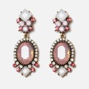 Boucles d'oreilles pendantes pour femmes avec zircon 12