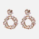 Boucles d'oreilles pendantes pour femmes avec zircon 14