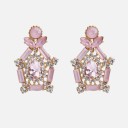 Boucles d'oreilles pendantes pour femmes avec zircon 21