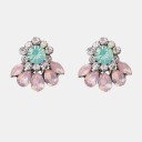 Boucles d'oreilles pendantes pour femmes avec zircon 24