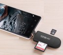 Kortläsare 3 i 1 för telefon och dator Kontakter USB-A, USB-C och Micro USB För SD- och Micro SD-kort USB 2.0 Svart 2