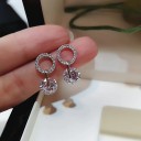 Boucles d'oreilles pendantes pour femmes avec zircon 3