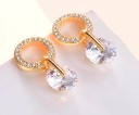 Boucles d'oreilles pendantes pour femmes avec zircon 4