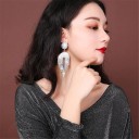 Boucles d'oreilles pendantes pour femmes avec zircon 2