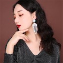 Boucles d'oreilles pendantes pour femmes avec zircon 4