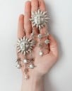 Boucles d'oreilles pendantes soleil pour femmes 1
