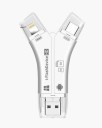 Kortläsare för SD- och Micro SD-kort 4 i 1 för telefon och dator Kontakter Lightning USB-C Micro USB och USB 3.0 Plast ABS 8,1 x 5,1 x 1,1 cm 1