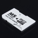 Adapter MS Pro Duo för två Micro SD- och Micro SDHC-kort Minneskortadapter för enheter med MS Pro Duo-slot Numrerade platser Plast 4