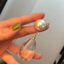 Boucles d'oreilles pendantes transparentes pour femmes 2