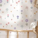 23 kpl Seinätarrat 28 x 60 cm PVC Piirretyt kukat Koristeellinen seinäkoriste makuuhuoneeseen, olohuoneeseen ja lastenhuoneeseen 2