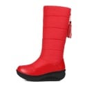 Botas de inverno femininas com franjas J1818 3