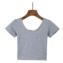 Basic crop top för kvinnor 7