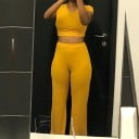 Crop top och byxor för kvinnor B908 7
