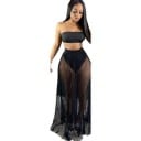 Dámský crop top a průsvitná sukně B1265 2