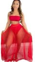 Dámský crop top a průsvitná sukně B1265 3