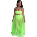 Dámský crop top a průsvitná sukně B1265 8