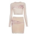 Top corto y falda de mujer B1218 1