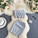 Dámský crop top a sukně B1238 2