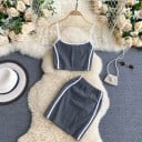 Dámský crop top a sukně B1238 4
