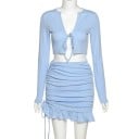 Dámský crop top a sukně B888 2