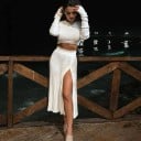 Dámský crop top a sukně B901 1