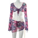 Dámský crop top a sukně B915 2