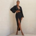 Dámský crop top a sukně B962 2