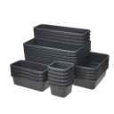 24 ks organizérov na náradie úložné boxy viac veľkostí 7,9–30,5 cm čierne sada pre dielňu garáž a triedenie náradia 1