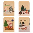 24 ks papírových dárkových tašek s vánočními motivy 18,5 x 13 cm Barevné taštičky na dárky Ekologické balení Vhodné pro Vánoce a oslavy 2