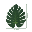 24 pcs Artificial Tropical Palm Leaves 17.5x20.5 cm Table Decoration Jungle Safari Summer Hawaiian Weddings Birthdays Parties Home Decor 4