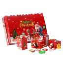 24 pcs Christmas Keychains with Christmas Motifs Gift Boxes Santa Reindeer Snowman Gingerbread Party Pack 5