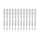24 pcs de estalactites de gelo 13 x 1 cm Pingentes de cristal Decorações de Natal para árvore de Natal Decorações de inverno 4