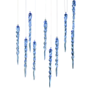 24 pcs Ice Icicles 13 x 1 cm Crystal Hanging Pendants Christmas Tree Ornaments Winter Party Decorations 10