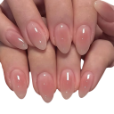 24 stk. Selvklæbende akrylnegle mandelform mellem størrelse Fine metalliske tips til hjemme manicure Mode bærbare design 1