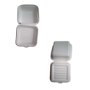24 Stück Einweg-Lebensmittelboxen aus Kraftpapier, 15 x 15 x 8 cm, Burger-/Kuchen-/Lunchbehälter mit Deckel, fettdichte Lebensmittelboxen 2
