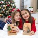 24 Stück Papier Weihnachtsgeschenktüten mit Weihnachtsmotiven 18,5 x 13 cm Bunte Geschenktüten Ökologisch Verpackt Geeignet für Weihnachten und Feiern 5