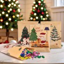 24 Stück Papier Weihnachtsgeschenktüten mit Weihnachtsmotiven 18,5 x 13 cm Bunte Geschenktüten Ökologisch Verpackt Geeignet für Weihnachten und Feiern 6