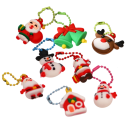 24 Stück Weihnachts-Schlüsselanhänger mit Weihnachtsmotiven Geschenkboxen Santa Rentier Schneemann Lebkuchen Partyverpackung 2