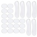 24 unidades Amortiguadores para batería 3,3x2,5 cm y 10x2,5 cm Almohadillas de gel de silicona para tonos limpios Reducción de tonos armónicos Reutilizables 4