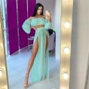 Dámský crop top a sukně P3291 9