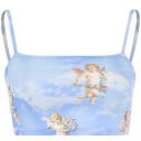 Dámský crop top s anděly A1200 1