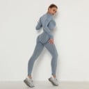 Dámský crop top s dlouhým rukávem a legíny 10