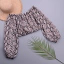 Dámský crop top s hadím vzorem P1008 2