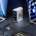 240W GaN nopea latausasema 6 porttia USB-C PD3.1 140W PPS MacBook kannettaville tietokoneille tableteille iPhone Samsung pöytälaturi EU-pistokkeella 2