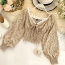 Dámský crop top s krajkou A313 1