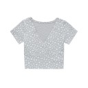 Crop top för kvinnor med hög urringning B364 4