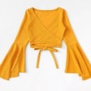 Dámský crop top s volánky A350 4