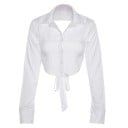 Dámský crop top se zavazováním na zádech 1